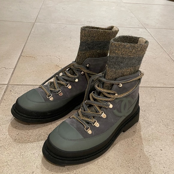 CHANEL Shoes - WORN ONCE CHANEL knit boots